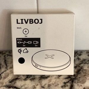 IKEA LIVBOJ Wireless Charger Black 904.470.58, NEW IN BOX